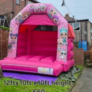 standard pink bouncy castles