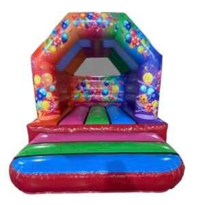 childrens disco bouncy castle blue