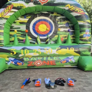 nerft inflatable target game with 4 guns and shots